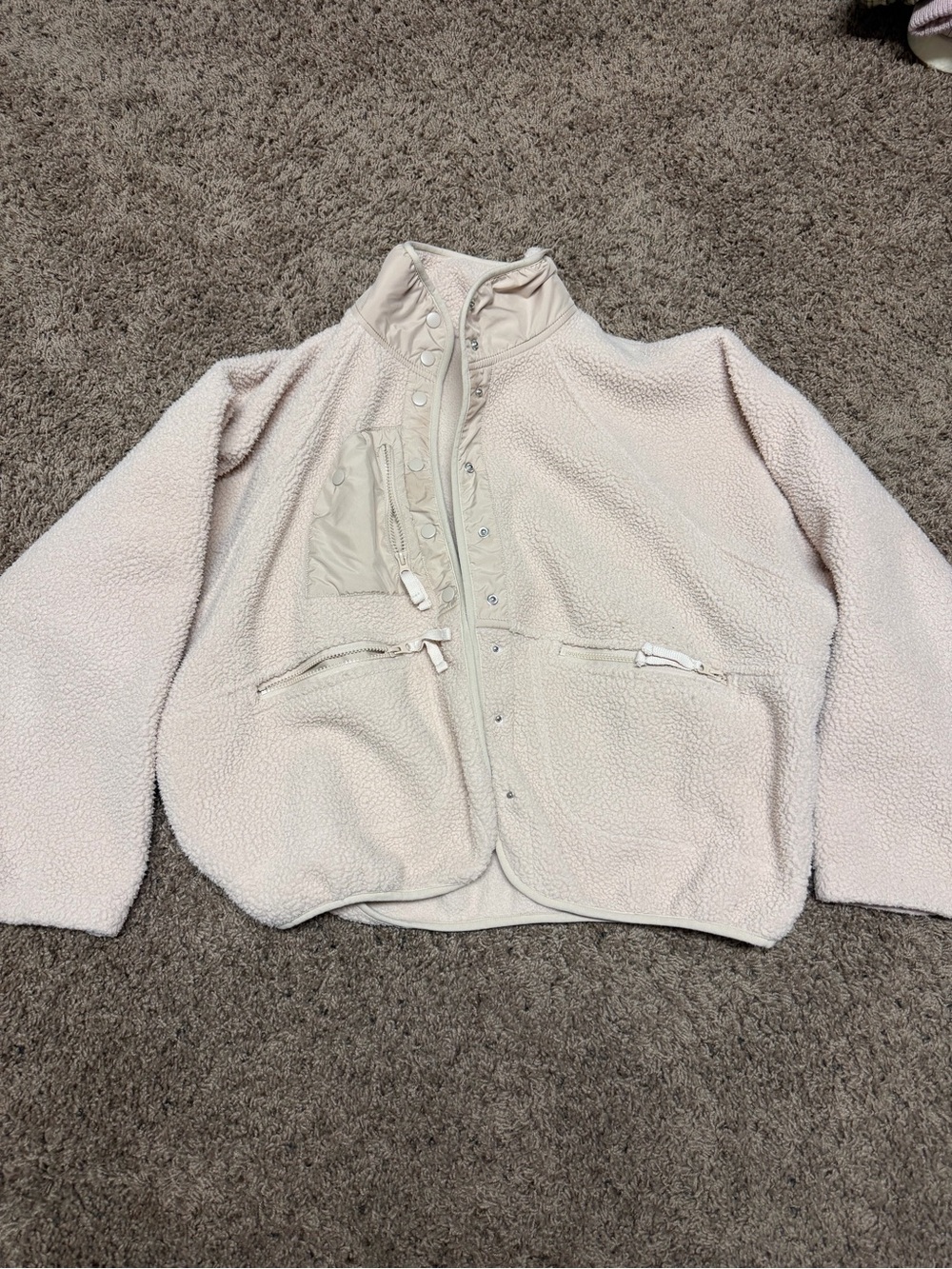 Women's Cozy Sherpa Jacket - Light Cream